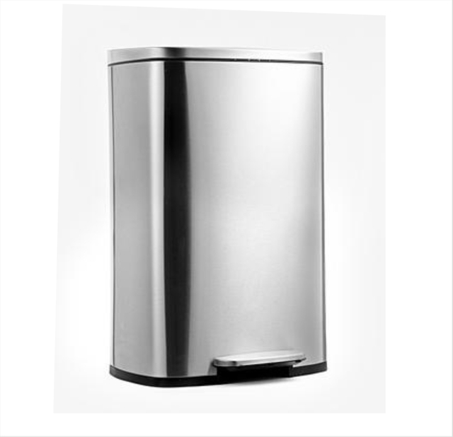 50Liter Pedal Control Stainless Steel Trash Can with soft close