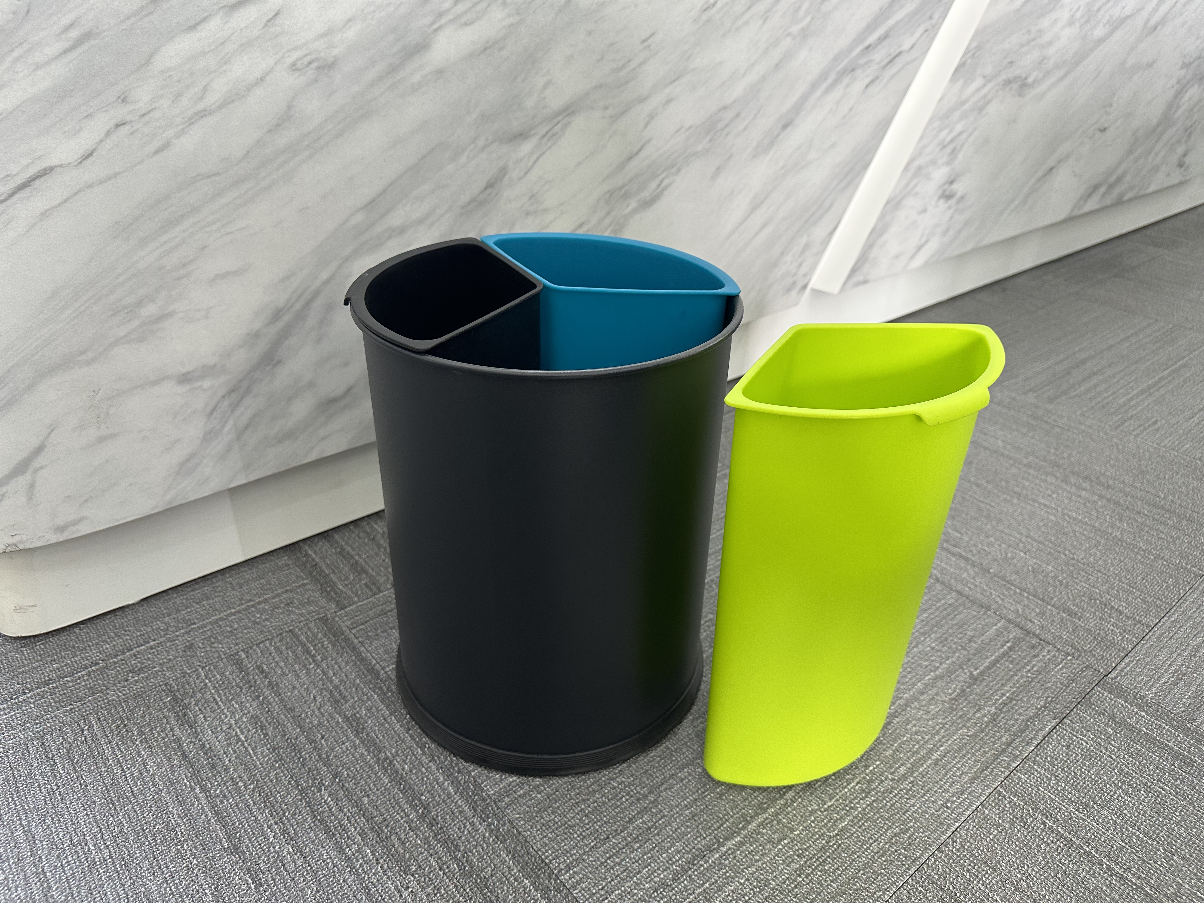 Hotel Trash Bin with 3 Inner Compartments KL-74