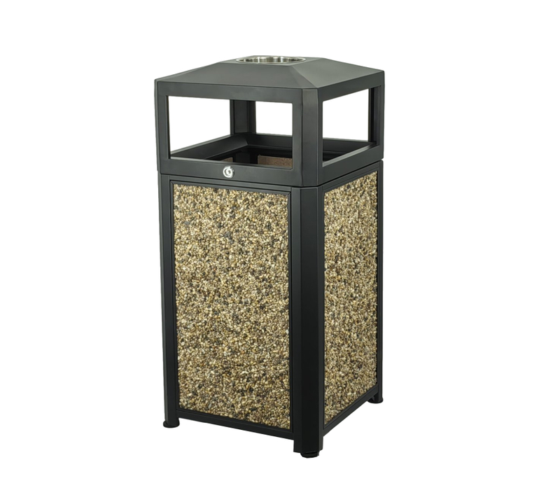 Eco-Friendly Stone Body Trash can with Large Capacity HW-548