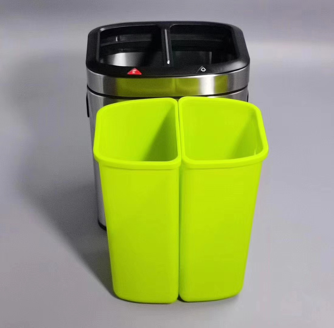 2in1 Rectangle dustbin with 12Liter with open top (KL-8312)