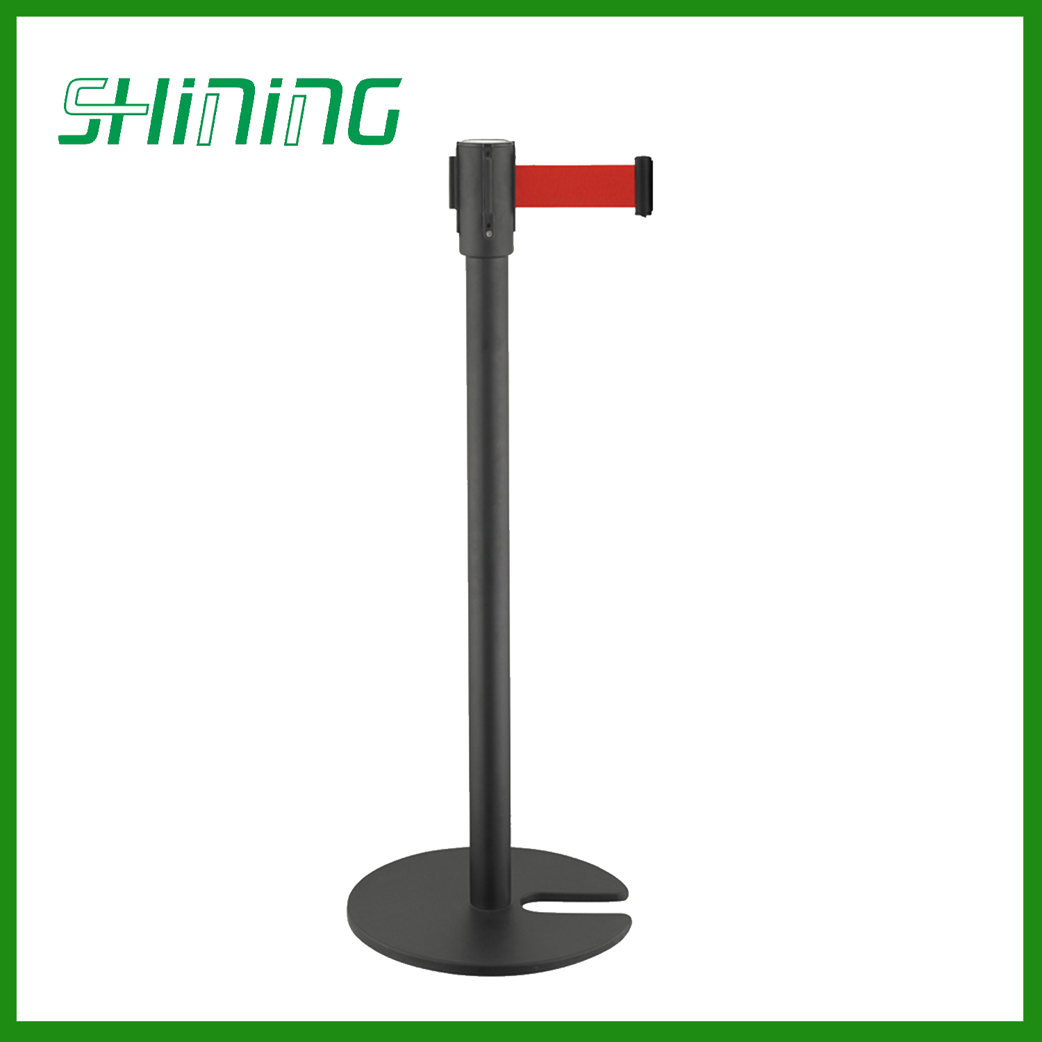 Black painting Crowd Control Retractable Belt Barriers for Subway (LG-23B)