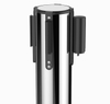 Metal Black Paint Crowd Control Retractable Stanchions for Shopping Mall 