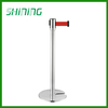 Stainless Steel Retractable Belt Crowd Control Posts & Stanchions for Library