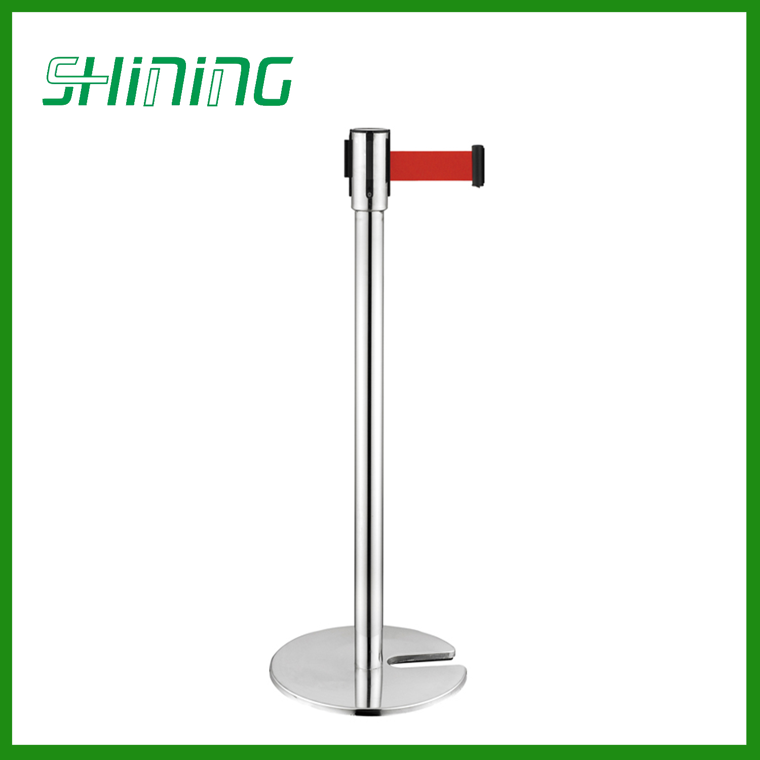 Stainless Steel Retractable Belt Crowd Control Posts & Stanchions for Library