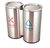 2in1 Rounded Stainless Steel Gabage bin with plastic big capacity inner bin 