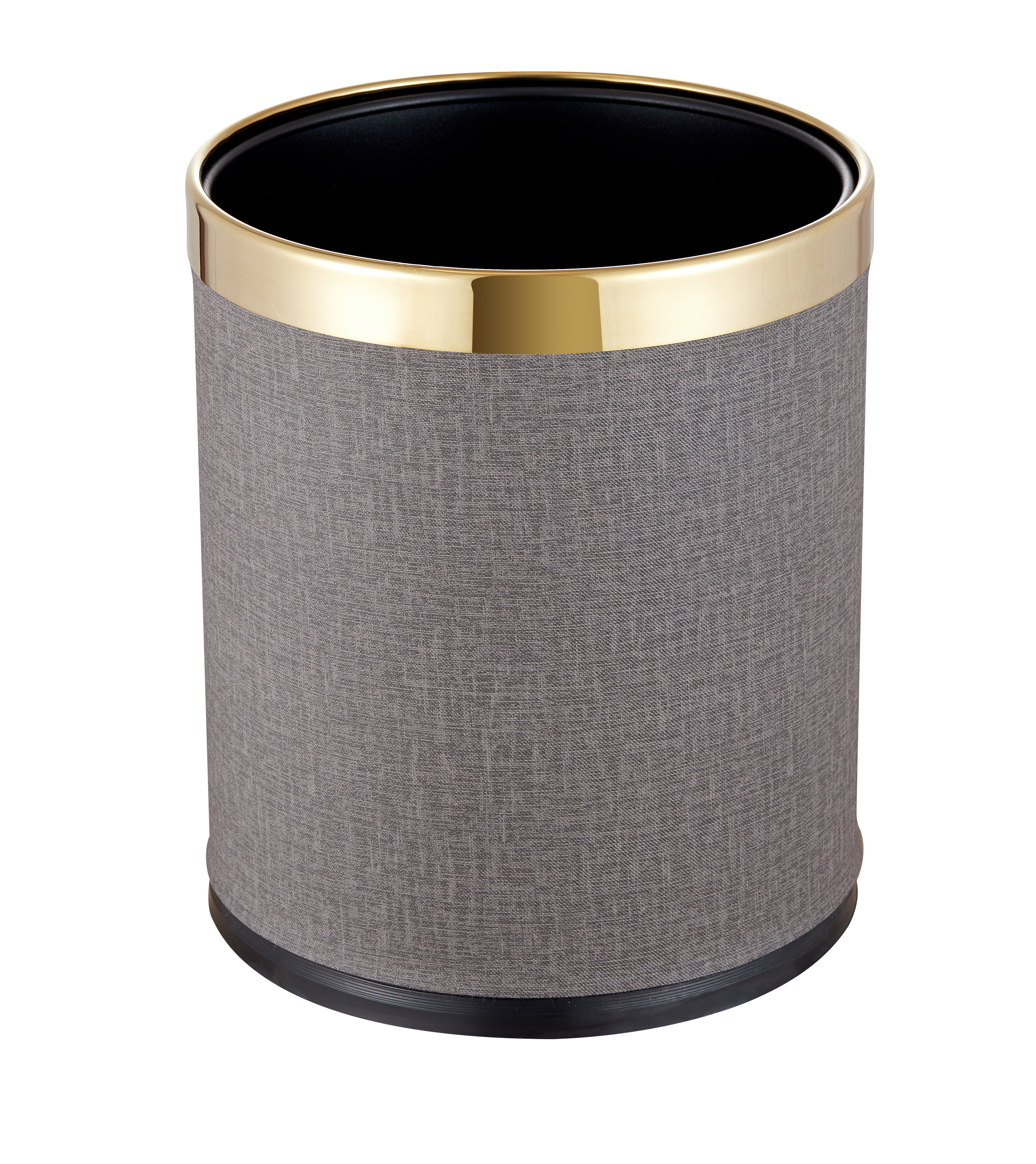 Doubly Layer Metal Trash Can With Leather Covered for Hotel Room (KL-06)