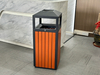 Heavy duty Plastic Wood trash can For outdoor use HW-04G