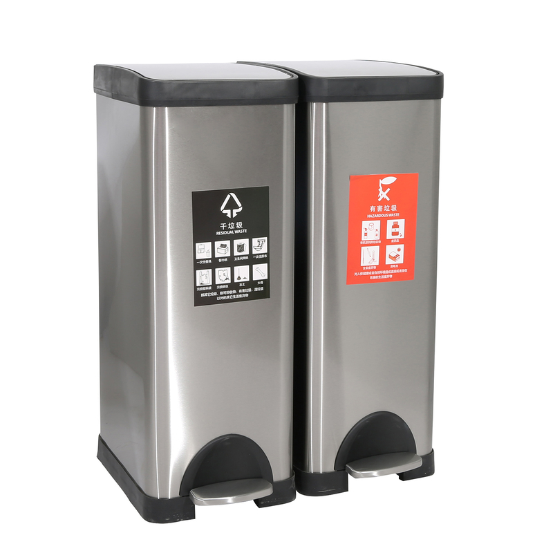 2in1 Padel Waste Bin with 30Liter x2pcs (KL-6130)