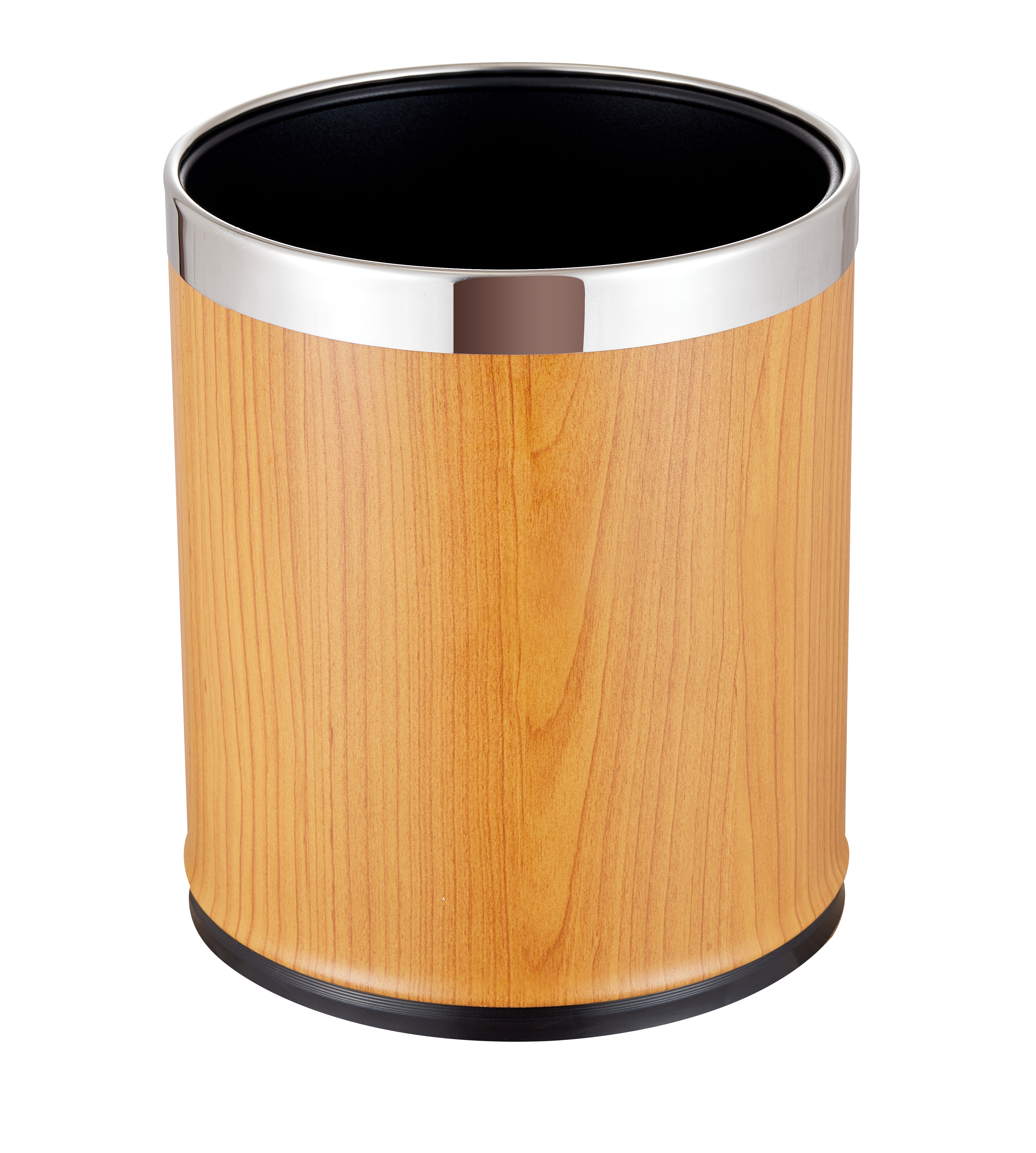 Doubly Layer Metal Trash Can With Leather Covered for Hotel Room (KL-06)