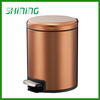 Stainless steel Circle Foot pedal trash can with soft close for Hotel