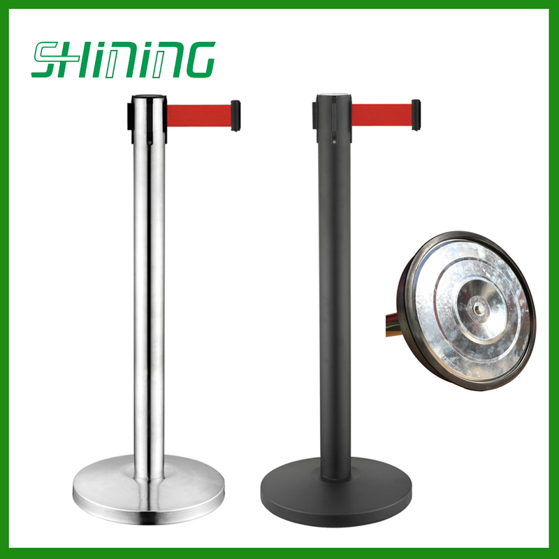 Stainless Steel Queue Stand with Retractable Belt for Airport 