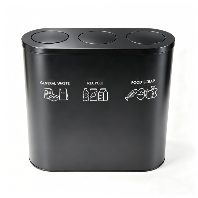 Good quality Stainless Steel 3 Classification Waste Can HW-168