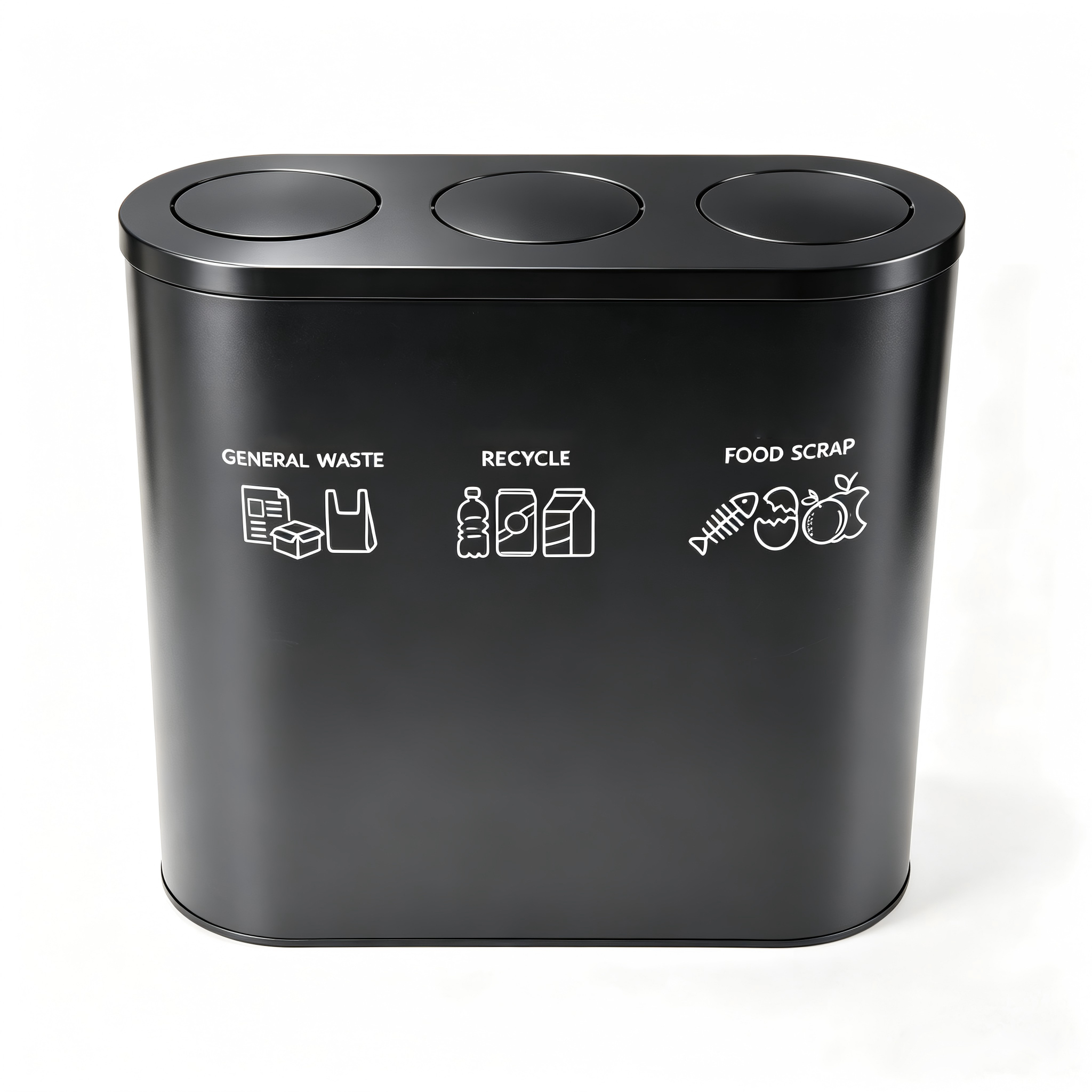 Good quality Stainless Steel 3 Classification Waste Can HW-168