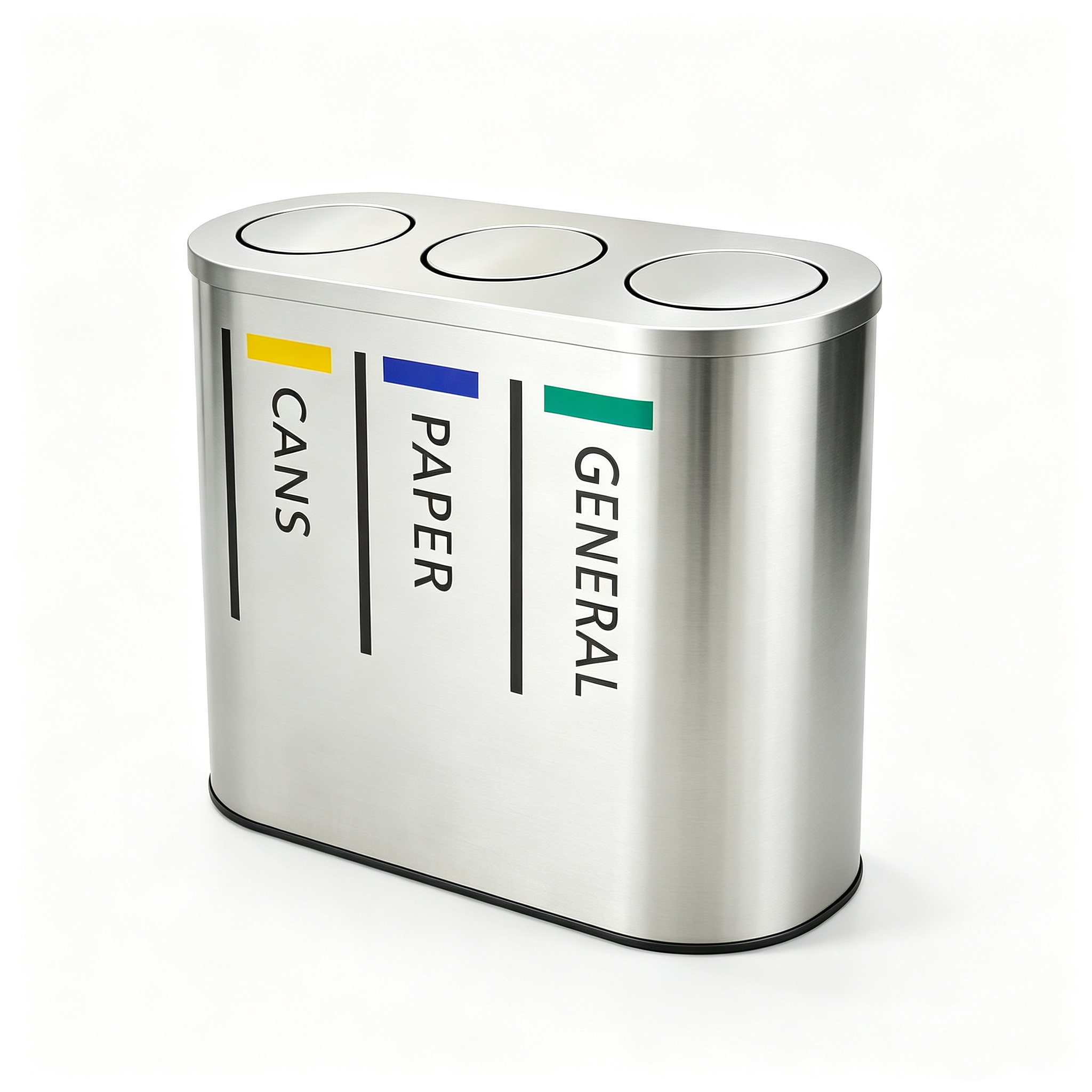 Good quality Stainless Steel 3 Classification Waste Can HW-168