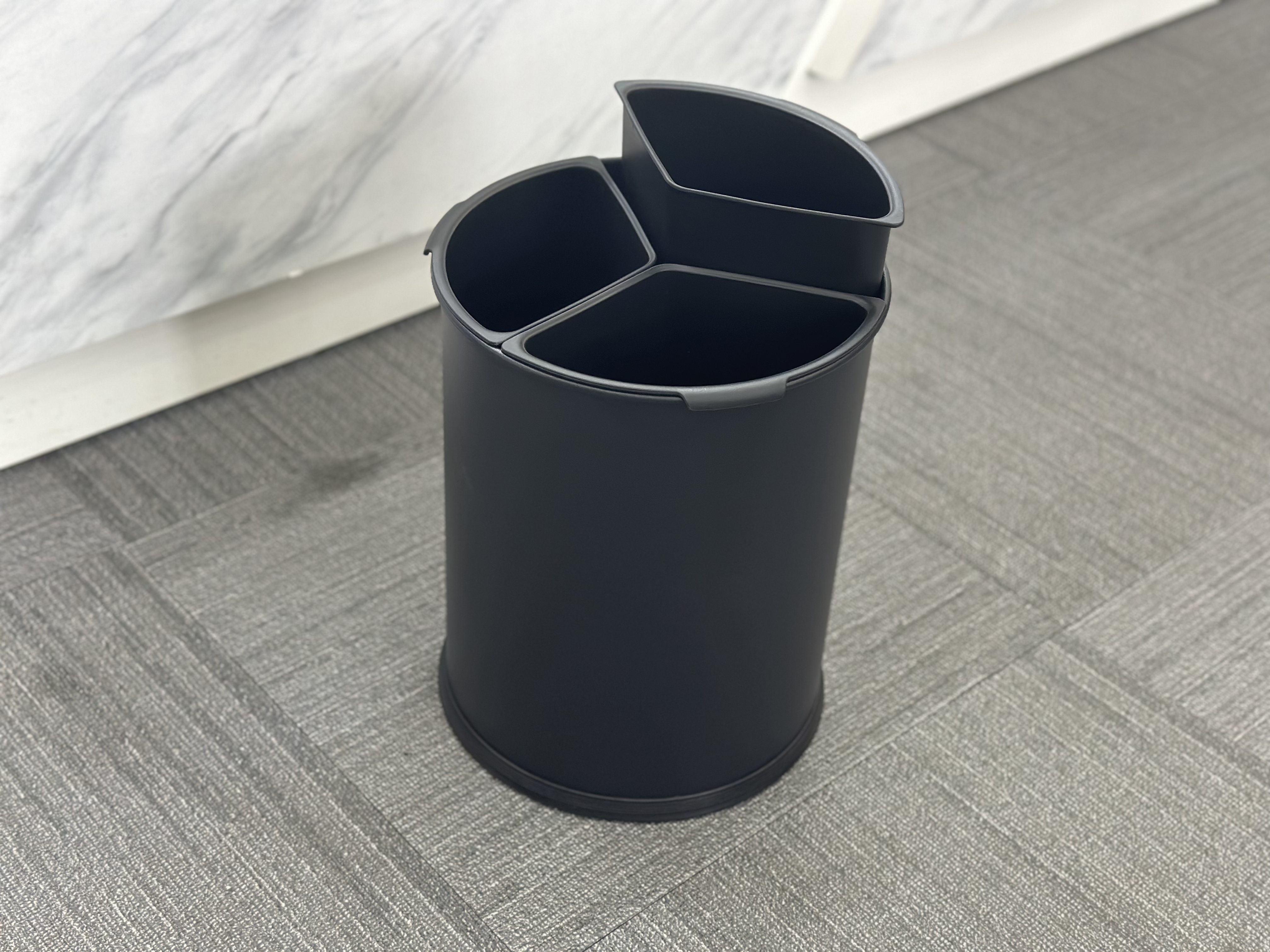 Hotel Trash Can with 3 Inner Compartments KL-74