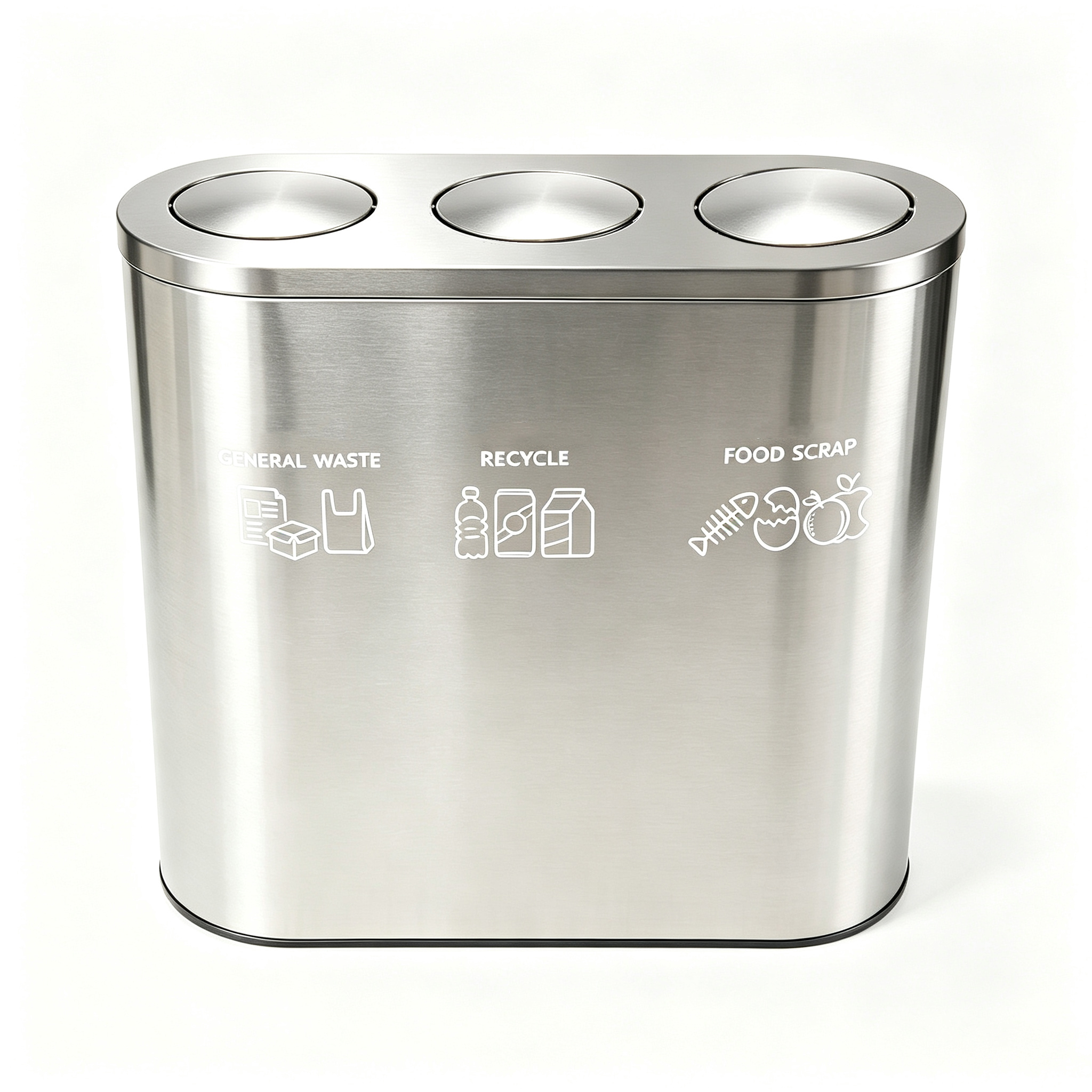 Good quality Stainless Steel 3 Classification Waste Can HW-168